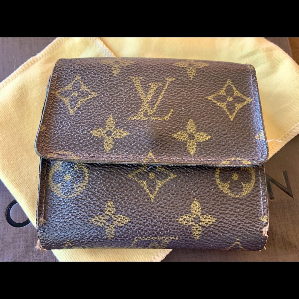 LV small wallet including pouch and shopping bag - 100% Authentic